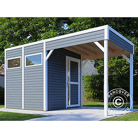 Dancover Redskapsbod Trädgårdsskjul i trä, Bertilo Cubus 2L, 4,49x2,34x2,32m, Grå