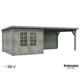 Palmako Ella Stuga 17,7 m²/inv. 6,9+10,0 m², utan golv, grå, impr.