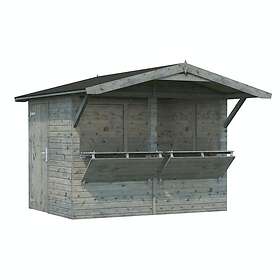 Palmako Stella Kiosk 5,2 m²/inv. 5 m², utan golv, grå, impr.