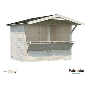 Palmako Stella Kiosk 5,2 m²/inv. 5 m², utan golv, impr. natur