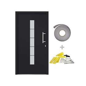 vidaXL Ytterdörr aluminium och PVC antracit 100x210 cm