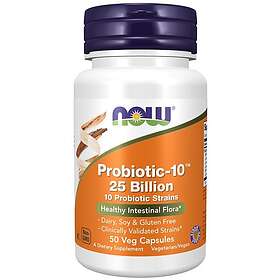 Now Probiotic-10 25 Billion 50 Kapsler