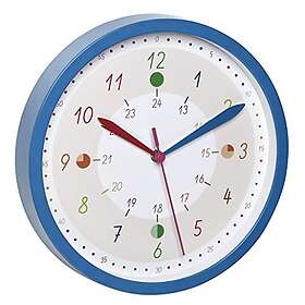 Tfa Dostmann analog väggklocka för barn Tick & Tack, 60,3058.06,90, för flickor och pojkar, färgglad, för att lära sig klockan, med markerin