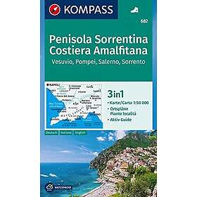 KOMPASS Wanderkarte 682 Penisola Sorrentina, Costiera Amalfitana, Vesuvio, Pompe