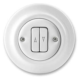 ABB Decento Tryckknapp jalusi, vit, porslin