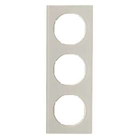 Hager 10132284 Täckram 3-fack, R.3 Aluminium/svart