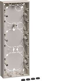 Hager 6310738989 Förhöjningsram låg 3-fack, vit