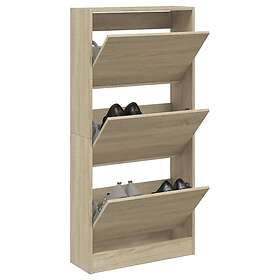 vidaXL Skohylla sonoma-ek 60x21x125,5 cm konstruerat trä 839898