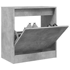 vidaXL Skohylla betonggrå 60x34x63,5 cm konstruerat trä 839941