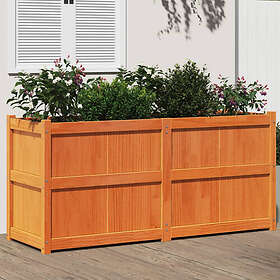 vidaXL Odlingslåda vaxbrun 150x50x70 cm massiv furu 837491