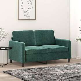 vidaXL Soffa 2-sits mörkgrön 120 cm sammet 359434