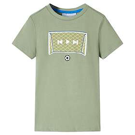 vidaXL T-shirt för barn ljus khaki 128 12422