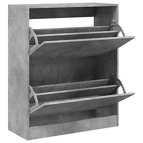 vidaXL Skohylla Betonggrå 80x34x96.5 cm Konstruerat trä 839969
