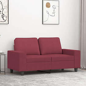vidaXL 2-sits soffa sammet röd 120 cm