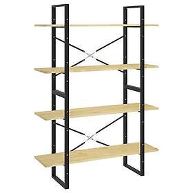 vidaXL Bokhylle 4 hyllplan 100x30x140 cm massiv furu 806482