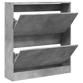 vidaXL Skoskåp betonggrå 80x21x87,5 cm konstruerat trä 839920
