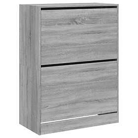 vidaXL Skoskåp med 2 flip-lådor grå sonoma 80x42x108 cm 3214404