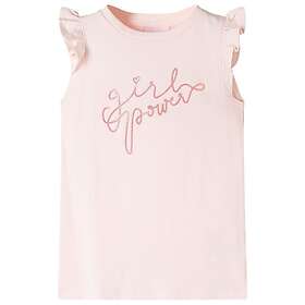 vidaXL T-shirt med volangärmar för barn mjuk rosa 140 11318