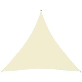 vidaXL Solseil Oxfordstoff trekantet 4.5x4.5x4.5 m kremfarget 135233