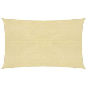 vidaXL Solsegel 160g/m² beige 2x5 m HDPE 311121