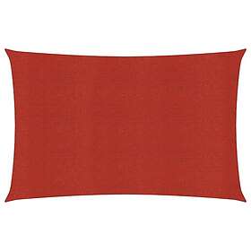 vidaXL Solsegel 160g/m² röd 3,5x4,5 m HDPE 311626
