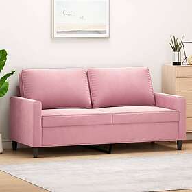vidaXL Soffa 2-sits rosa 140 cm sammet 359202