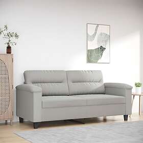 vidaXL 2-sitssoffa ljusgrå 140 cm mikrofibertyg 359562