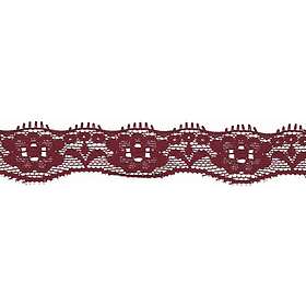 Bordeaux Elastisk spets 20mm