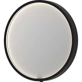 Sanibell Ink SP24 spegel med belysning, dimbar, imfri, Ø40 cm, borstad svart