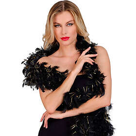 Fjäderboa svart guld