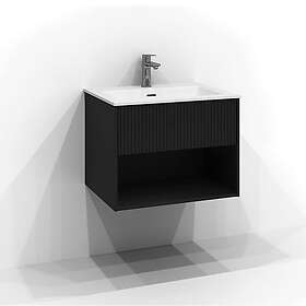 Svedbergs Tvättställsskåp Epos 60x45 med 1 Låda och Öppen Förvaring 140612-P