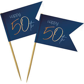 True Partypicks Happy 50th Blue 36-pack