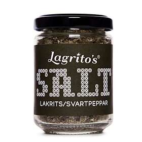 Lagrito's Lakrits & Svartpeppar Flingsalt 70g