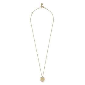 Snö Of Sweden Brooklyn Heart Pendant Necklace Plain Gold 45 cm