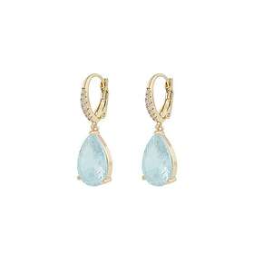 Snö Of Sweden Ashley Drop Pendant Earring Gold/Light Blue Onesize
