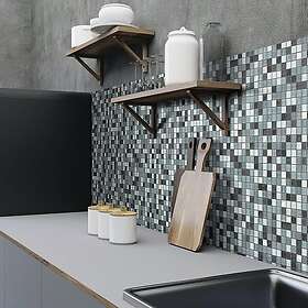Arredo Kristallmosaik Grå/Silver Grå Mix 2,3x2,3 cm