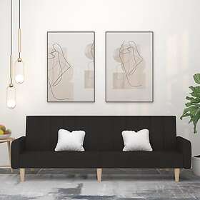 vidaXL Bäddsoffa 2-sits svart tyg 375854