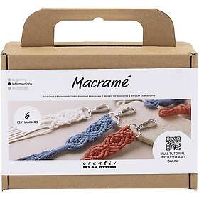 Creativ Company Nyckelringar Mini DIY Kit Makramé Makramé, Nyckelringar, 1 förp. 977554