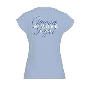 Givova Floral Short Sleeve T-shirt Blå M Kvinna