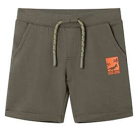 vidaXL Barnshorts med snöre mörk khaki 140 12203
