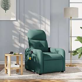 vidaXL Massagefåtölj mörkgrön tyg 374212