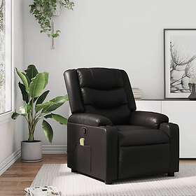 vidaXL Massagefåtölj svart konstläder 374123