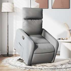 vidaXL Reclinerfåtölj med uppresningshjälp ljusgrå tyg 3206699