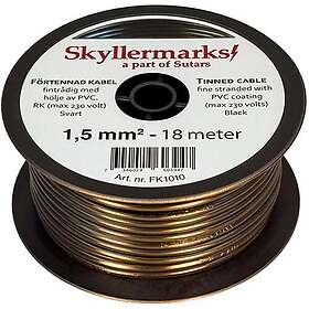 Skyllermarks Minirulle Förtent Svart 1,5 mm² 18 m
