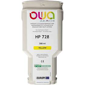 Bläck OWA HP 728 gul 300ml
