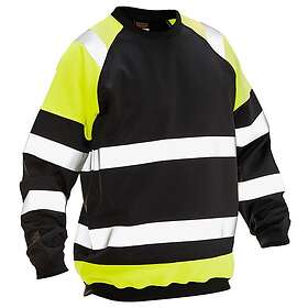 Jobman Sweatshirt Varsel 5124 Svart/Gul 4XL 65512465-9921-10