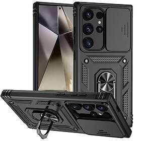 Skalo Samsung S24 Ultra Armor Hybrid Metallring Kameraslider -