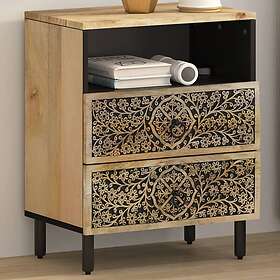 vidaXL Sängbord 50x33x60 cm massivt mangoträ 358222