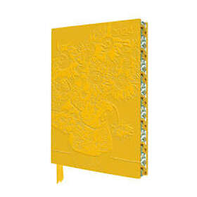 Vincent van Gogh: Sunflowers 2024 Artisan Art Vegan Leather Diary Page to View with Notes