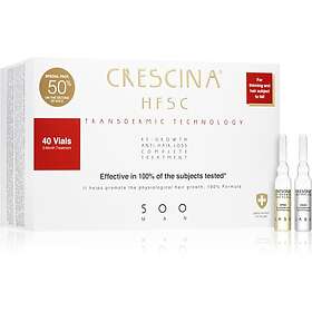 Crescina Transdermic 500 Re-Growth and Anti-Hair Loss vård som främjar hårtillväxten och hindrar håravfall för män 40x3,5ml